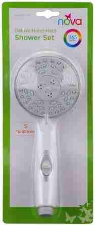 NOVA 5 Function Deluxe Hand Held Shower