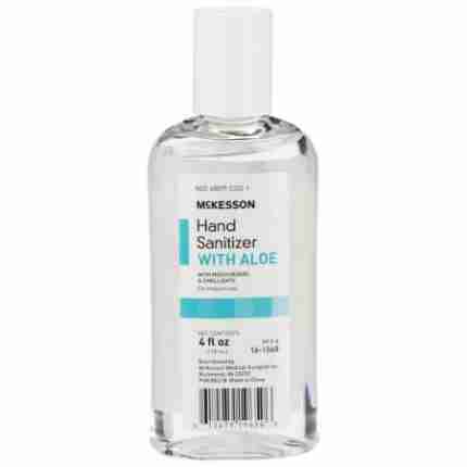 Hand Sanitizer with Aloe McKesson 4 oz. Ethyl Alcohol Gel Bottle