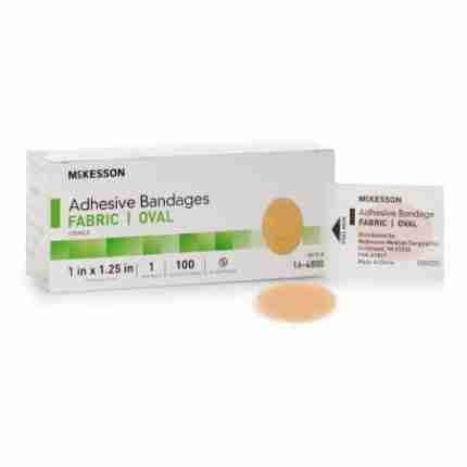 McKesson Fabric Adhesive Bandage Oval 1" BOX