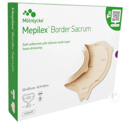 Mepilex Border Sacrum 8.7"x9.8" BOX