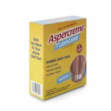 Aspercreme Max Strength Patch With 4% Lidocaine 3-15/16"x5-1/2"