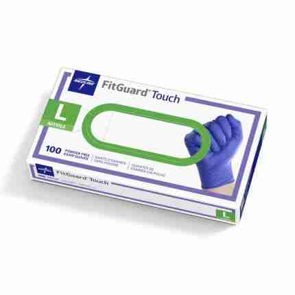 NITRILE GLOVES PF BOX/100 (LG, BLU)