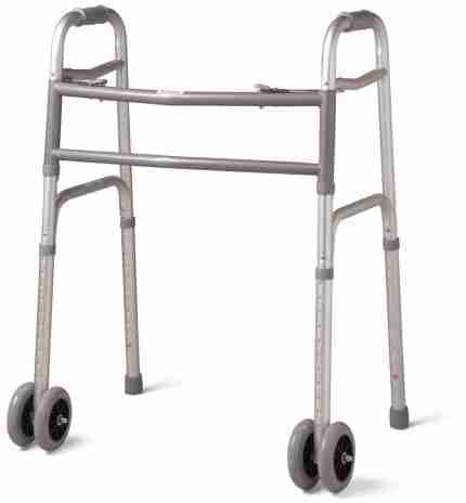 Bariatric Walker with Wheels, Folding, Adjustable