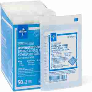 Medline Woven Gauze Sterile Sponges 2"x2" BOX